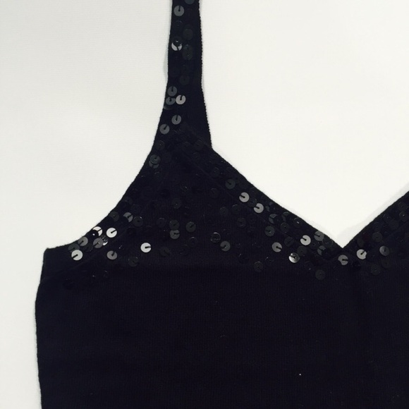 Old Navy | Black Tank Top With Sequins - Picture 2 of 5